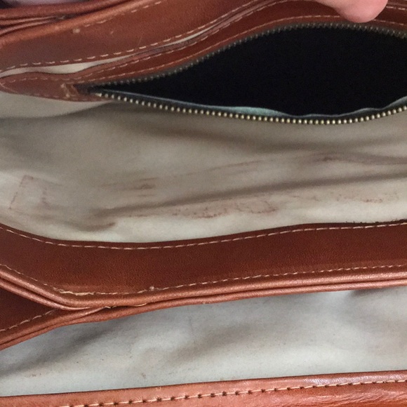 Cognac brown vintage JR leather hand bag/purse - Picture 6 of 14